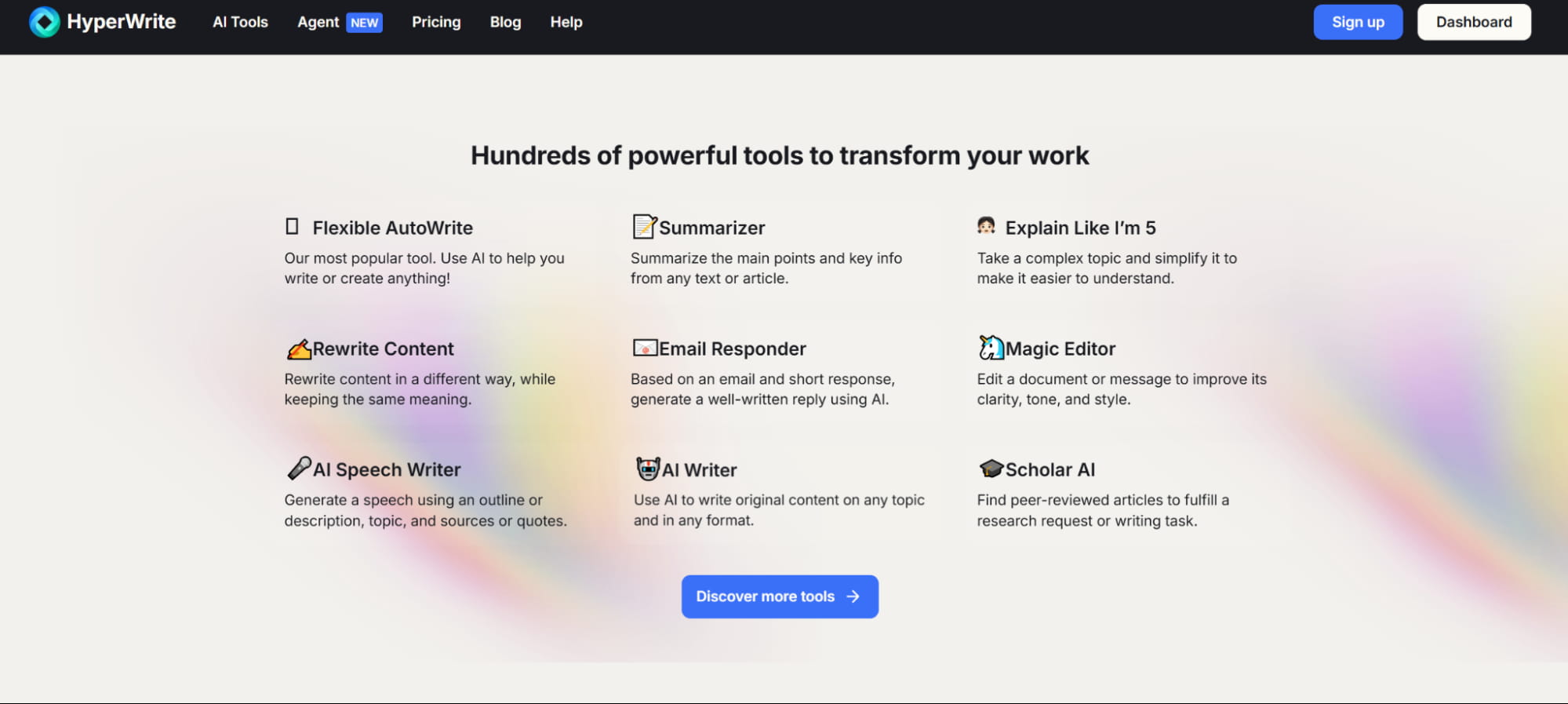 أدوات HyperWrite